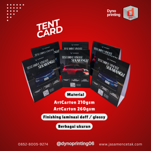 cetak tent card