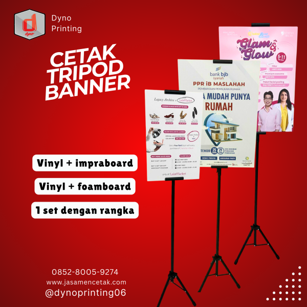 cetak tripod banner