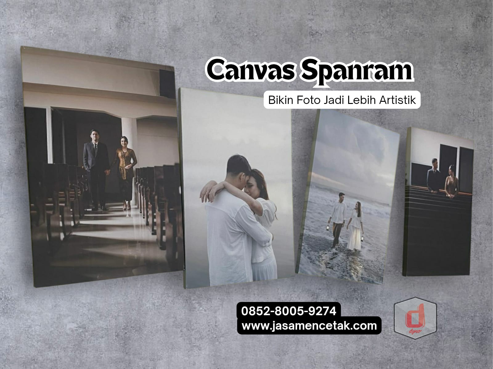 Cetak Foto Canvas Spanram di Dyno Printing Hasil Lebih Artistik