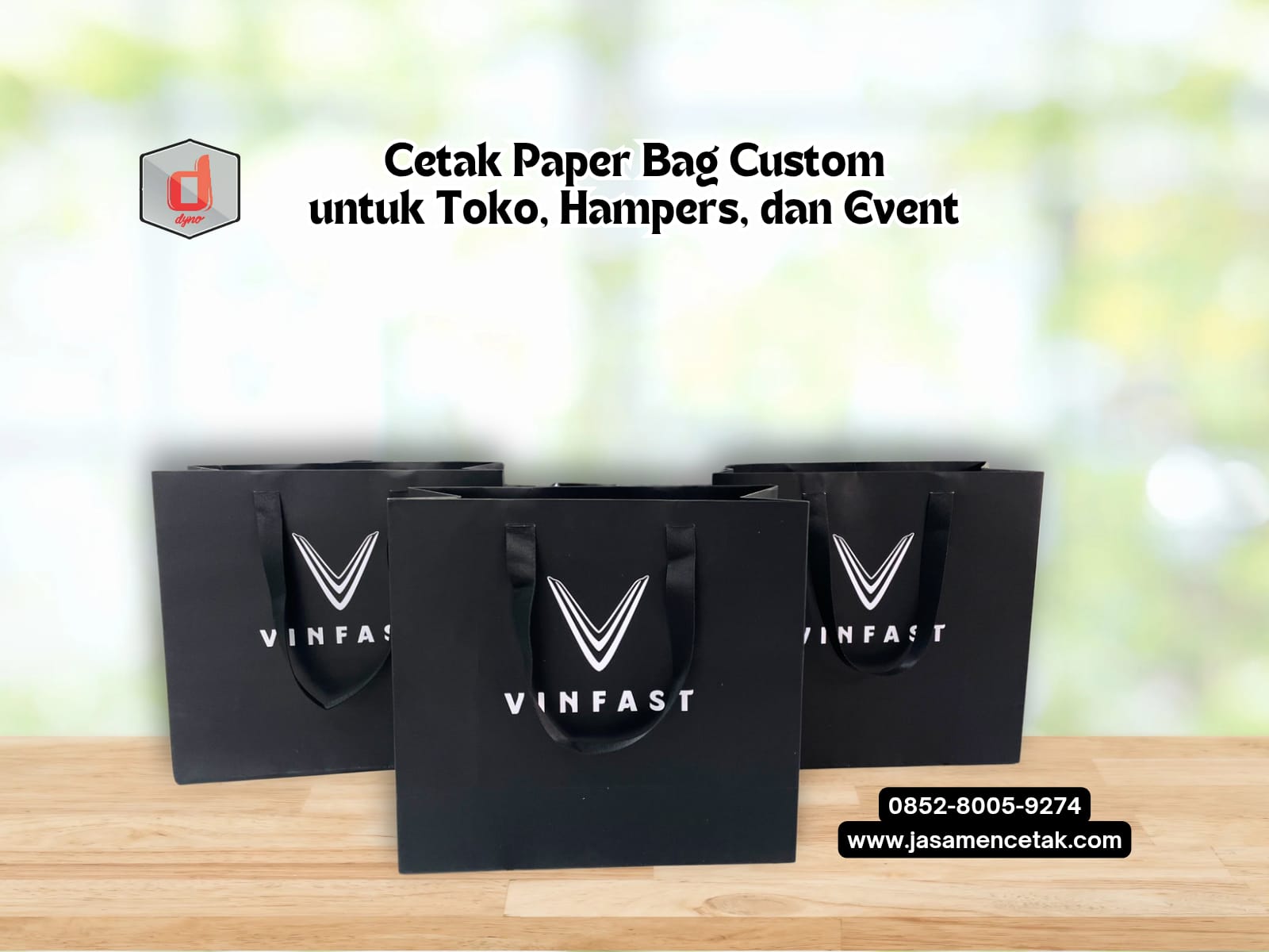 Cetak Paper Bag untuk Toko, Hampers, dan Event di Dyno Printing
